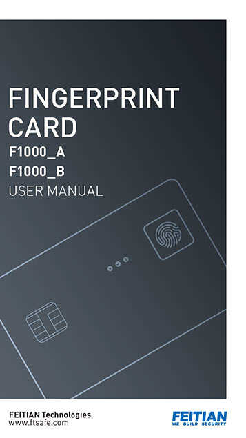 Fingerprint Card F1000_A F1000_B Manual